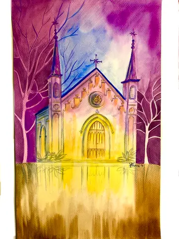 Kaplnka sv.Anny — Akvarel, 40x60cm, 2019