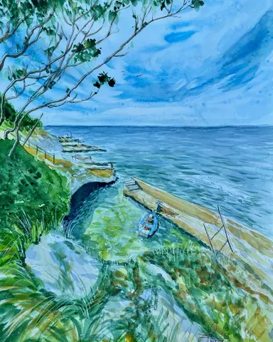 Croatia I. — akvarel, 30x40cm, 2022