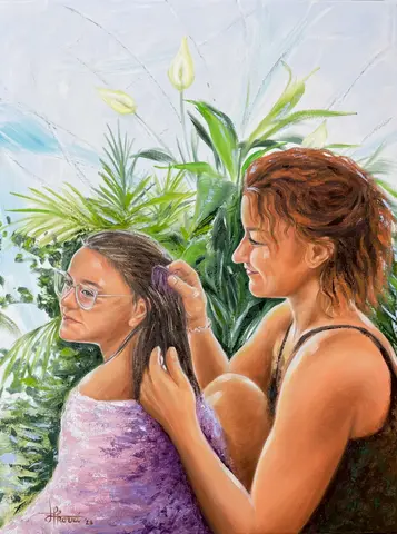 VZÁJOMNÁ — olej, 60x80cm, 2023
