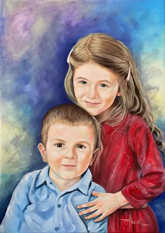 TY A JA — olej, 50x70cm, 2022