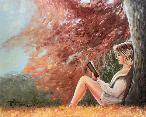 Sama sebou III. — olej, 40x50cm, 2021